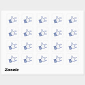 Facebook like You Rock duim Rock en Roll icoon Vierkante Sticker (Vel)