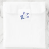 Facebook like You Rock duim Rock en Roll icoon Vierkante Sticker (Tas)