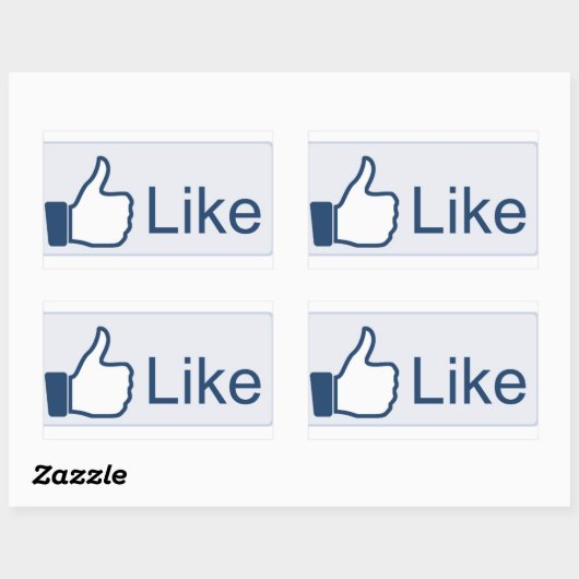 Facebook 'Liked' Rechthoekige Sticker (Vel)