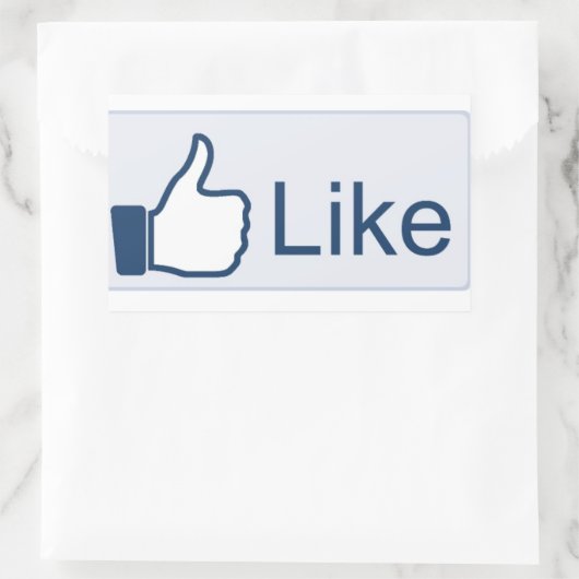Facebook 'Liked' Rechthoekige Sticker (Tas)