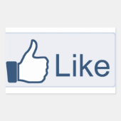 Facebook 'Liked' Rechthoekige Sticker (Voorkant)
