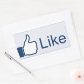 Facebook 'Liked' Rechthoekige Sticker (Envelop)
