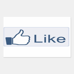 Facebook 'Liked' Rechthoekige Sticker