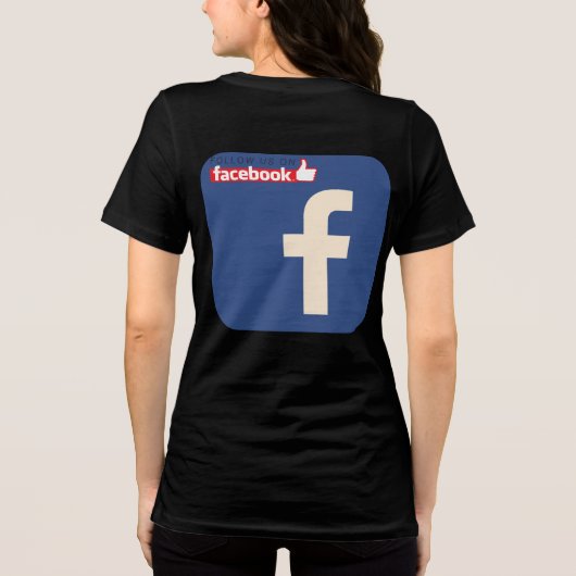 Facebook logo design Tri-Blend shirt (Achterkant)