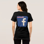 Facebook logo design Tri-Blend shirt (Achterkant volledig)