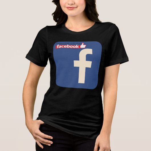 Facebook logo design Tri-Blend shirt (Voorkant)