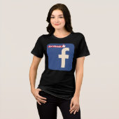 Facebook logo design Tri-Blend shirt (Voorkant volledig)