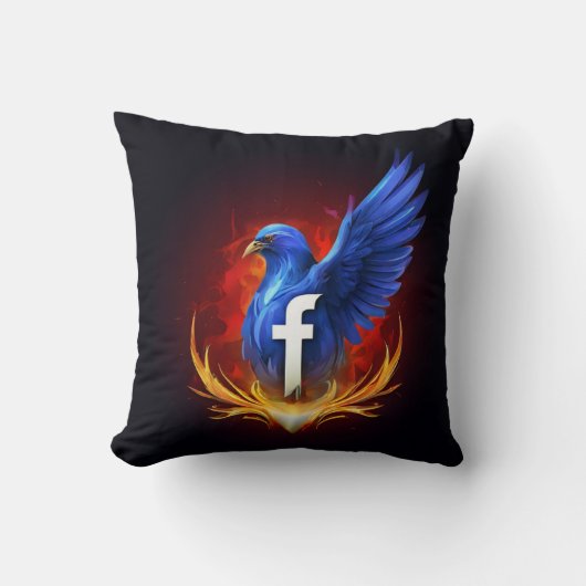 Facebook Logo Pillow Hoesje – Comfort ontmoet Conn Kussen (Voorkant)
