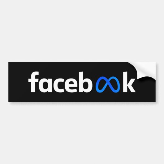 Facebook Meta Logo Bumpersticker (Voorkant)