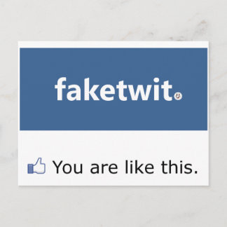 Facebook Narcissist Briefkaart