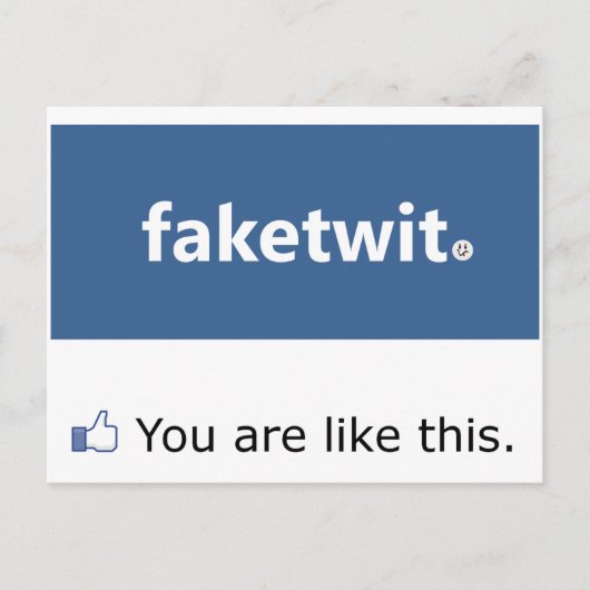 Facebook Narcissist Briefkaart (Voorkant)