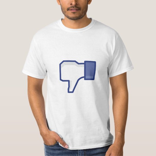 Facebook niet-achtige knop - Funny T-shirt (Voorkant)