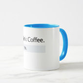 Facebook over koffie-Mok duikt op Mok (Voorkant rechts)