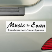 Facebook over muziek van Evan Bumpersticker (Op auto)
