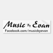 Facebook over muziek van Evan Bumpersticker (Voorkant)