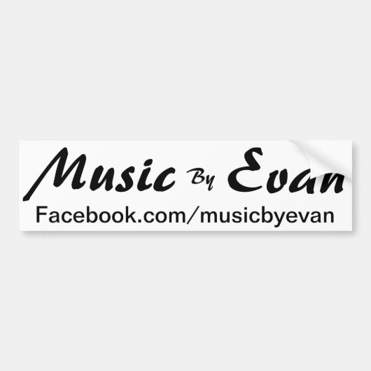 Facebook over muziek van Evan Bumpersticker (Voorkant)