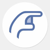 facebook POKE me Ronde Sticker (Voorkant)