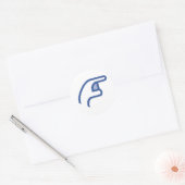 facebook POKE me Ronde Sticker (Envelop)