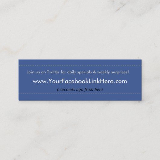 Facebook Profile Visitekaartje *Specials blu (Voorkant)