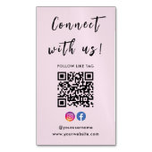 Facebook Qr Code installeren Maak verbinding met o Magnetisch Visitekaartje (Voorkant Verticaal)