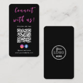 Facebook Qr-code installeren Maak verbinding met o Visitekaartje (Voorkant / Achterkant)