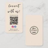 Facebook Qr Code installeren Maak verbinding met o Visitekaartje (Voorkant / Achterkant)