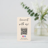 Facebook Qr Code installeren Maak verbinding met o Visitekaartje (Staand voorkant)