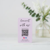 Facebook Qr-code installeren Maak verbinding met o Visitekaartje (Staand voorkant)