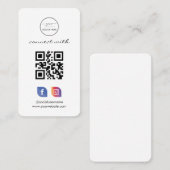 Facebook QR-code installeren | Sociale media roze  Visitekaartje (Voorkant / Achterkant)