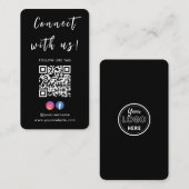 Facebook Qr Code installeren Verbinding met ons zw Visitekaartje (Voorkant / Achterkant)