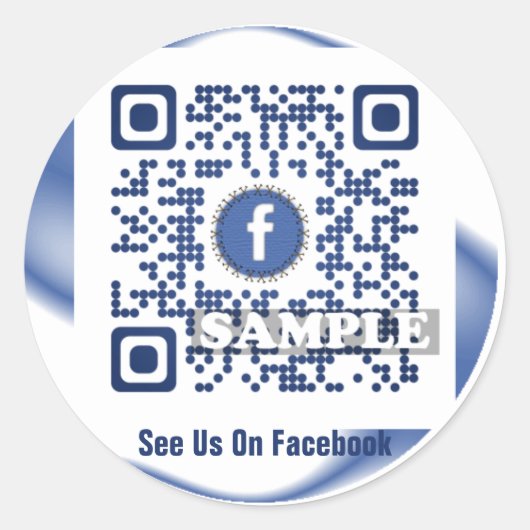 Facebook QR Code Sticker (Sjabloon Net2label QR#53 (Voorkant)