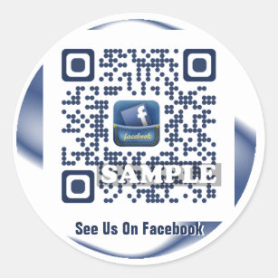 Facebook QR Code Sticker (Sjabloon Net2label QR#54