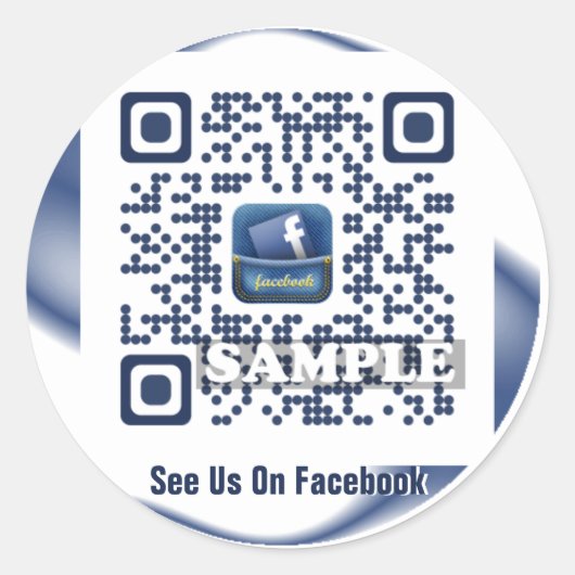 Facebook QR Code Sticker (Sjabloon Net2label QR#54 (Voorkant)
