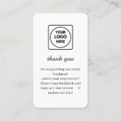 Facebook QR | Custom Business Review Feedback Link Visitekaartje (Achterkant)