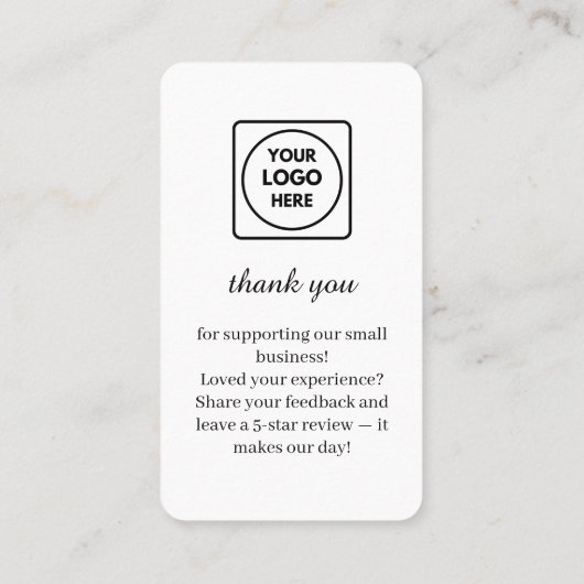 Facebook QR | Custom Business Review Feedback Link Visitekaartje (Achterkant)