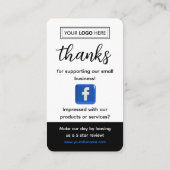 Facebook Review Aanvraag Visitekaartje (Achterkant)