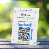 Facebook Review Kaart aanvragen met Logo en QR Cod Reclamebord Met Voetstuk