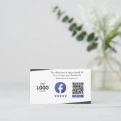 Facebook Review Kaart Visitekaartje (Staand voorkant)