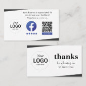 Facebook Review Kaart Visitekaartje (Voorkant / Achterkant)