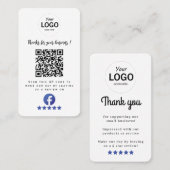 Facebook Review Kaart Visitekaartje (Voorkant / Achterkant)