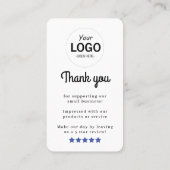 Facebook Review Kaart Visitekaartje (Achterkant)