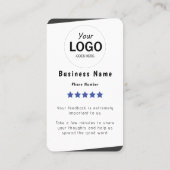 Facebook Review Kaart Visitekaartje (Achterkant)
