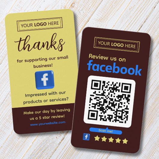 Facebook Review Request Black Cherry Visitekaartje