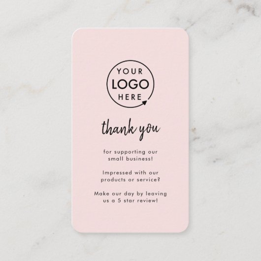 Facebook Review | Roze QR-code voor zakelijke Revi Visitekaartje (Achterkant)