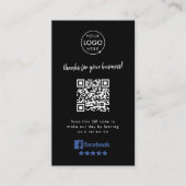 Facebook Review Us | Bedrijfsclassificatie QR-code Visitekaartje (Voorkant)