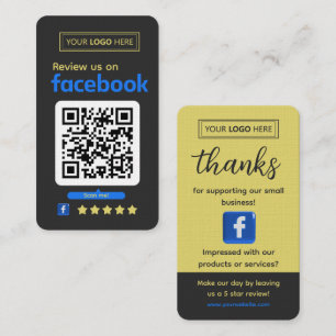 Facebook Review Verzoek Houtskool Leisteen Visitekaartje