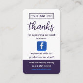 Facebook Review Verzoek Zakkaartje Diep Pr Plum Visitekaartje (Achterkant)