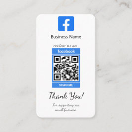 Facebook Review visitekaartje sjabloon met QR-code