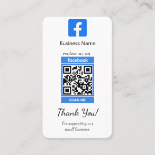 Facebook Review visitekaartje sjabloon met QR-code