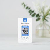 Facebook Review visitekaartje sjabloon met QR-code (Staand voorkant)